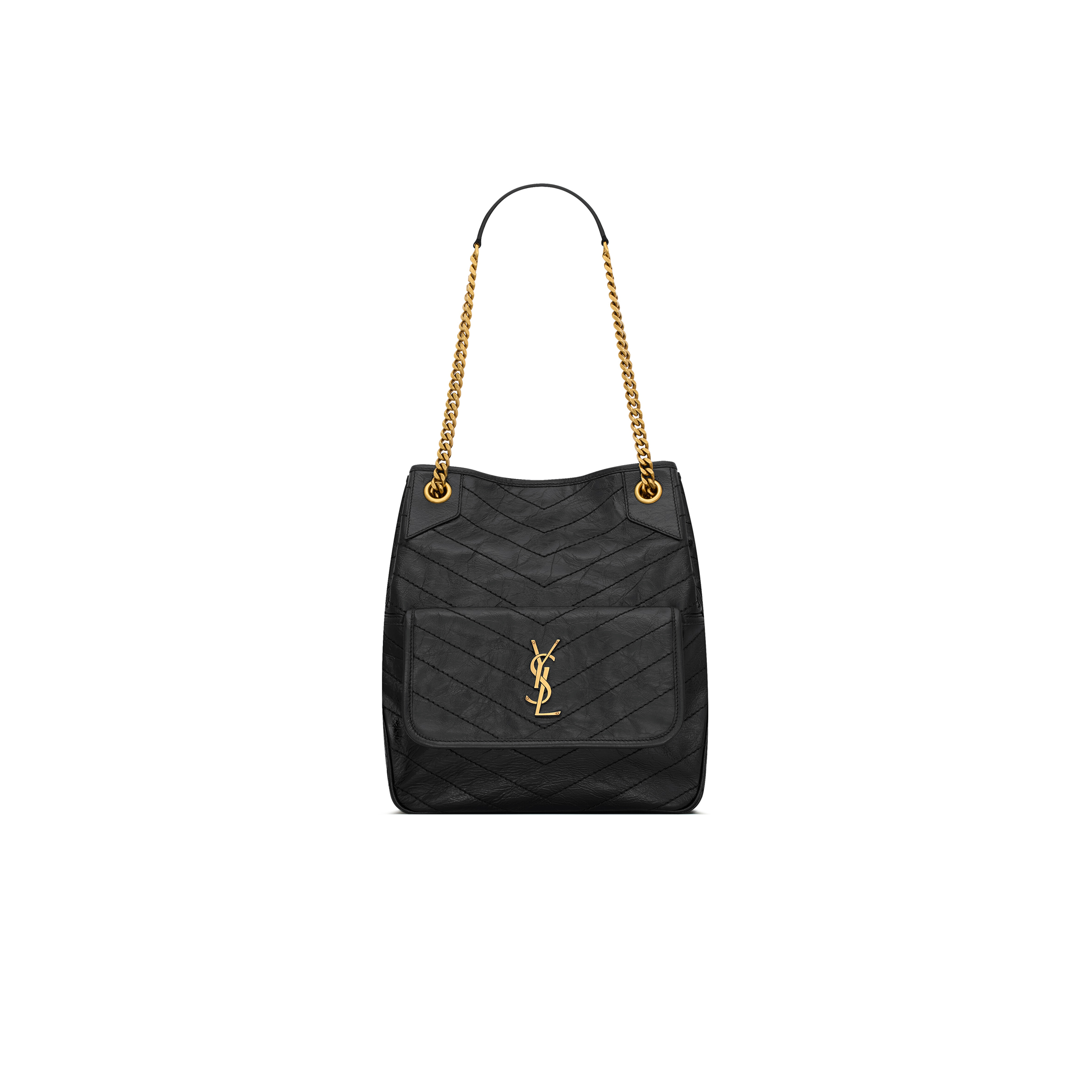 YSL NIKI SMALL SHOPPING IN VINTAGE LEATHER 8622950EN071000 (30*25*12cm)